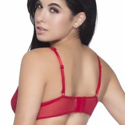 Oh La La Cheri Longline Soft Floral Lace Bra Lingerie