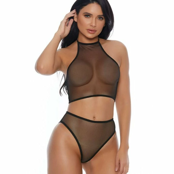 FORPLAY Impulse Halter & Panty Lingerie Set NEW $29 Bras & Bra Sets