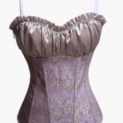 Vacodo Satin & Paisley Print Corset