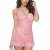 Oh La La Cheri Valentine Soft Cup Lace Babydoll & G String Lingerie