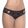 Oh La La Cheri Cheeky Lace Crotchless Boyshort With Rhinestone Keyhole Detail