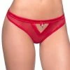 Oh La La Cheri Rhinestone Mesh Thong Panty With Bowtie Back