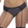 Oh La La Cheri Panties ARABELLA- Satin & Lace Tanga Panty With Removable Garters