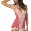 Escante Lace & Mesh Sunkissed Coral Chemise