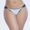 Oh La La Cheri Black And Aqua Lace Back Crotchless Panty Panties