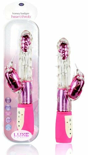 Blush Novelties Honey Badger Heartthrob Vibrator, Purple Vibrators, Wands, Massagers, Bullets & Eggs