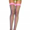 Music Legs Rainbow Spandex Crochet Thigh High Hosiery