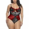 Oh La La Cheri Satin & Lace Underwire Teddy Lingerie