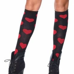 Leg Avenue Love Sick Heart Knee Highs