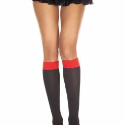 Music Legs Two Tone Opaque Knee High
