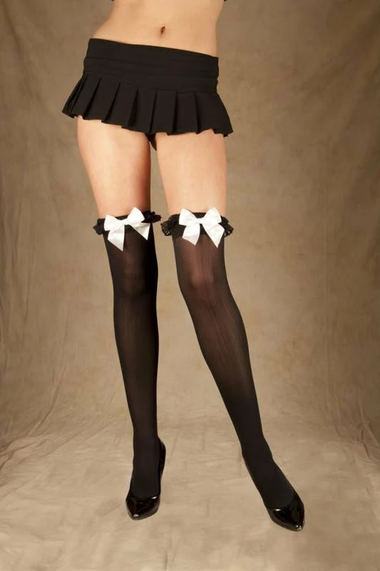 Elegant Moments Hosiery Thigh Highs With Bows