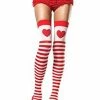 Leg Avenue Sweetheart Striped Thigh High