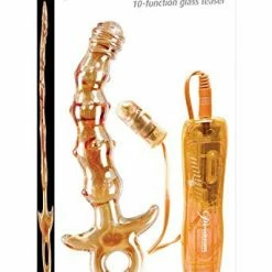 Pipedream Products Icicles No 15 Gold Glass Vibrator Vibrators, Wands, Massagers, Bullets & Eggs