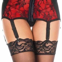Music Legs Garterbelts Spandex Corset Look Lace Garterbelt
