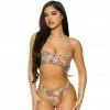 FORPLAY Cut Out One Piece Strappy Swimsuit High Leg Thong Monokini Kaleidoscope Swimwear