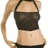 Music Legs Lingerie Ruffled Halter Cami & Thong
