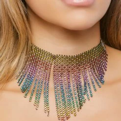 Forplay Symmetrical Rhinestone Rainbow Choker Jewelry & Accessories
