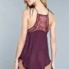 BeWicked High Neck Lace 1874 Alana Chemise Burgundy