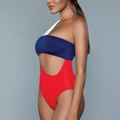 BeWicked 1973 Kennedy Swimsuit Red/White/Blue
