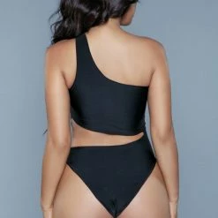 BeWicked Cutout 1976 Quinn Swimsuit Black Swimwear
