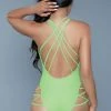 Swimwear BeWicked Criss Cross 1977 Amaya Swimsuit Lime