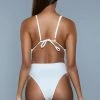 BeWicked Hi Cut Adjustable 1979 Trinity Swimsuit White