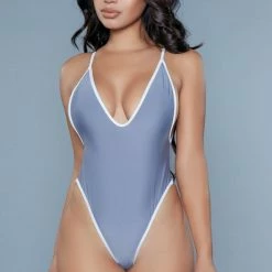Swimwear BeWicked Thong Seamless 1981 Payton Swimsuit Grey
