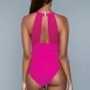 BeWicked High Neck 1984 Briella Swimsuit Fuchsia