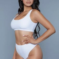 Swimwear BeWicked Crop Bikini 1985 Vera 2 Piece Set White