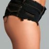 BeWicked BWJ3BK Baby Got Back Booty Shorts - Black