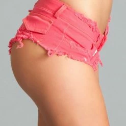 BeWIcked BWJ3HP Baby Got Back Booty Shorts - Hot Pink Apparel
