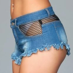 BeWicked SHORTY J11BL Such A Catch Denim Shorts - Blue Apparel