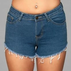 Apparel BeWicked Back Zip J12BL Zip Me Up Denim Shorts