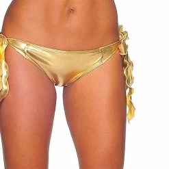 Bodyzone Apparel Mix & Match Foil Tie Side Scrunch Butt Rio Bikini Bottom