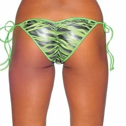 Bodyzone Apparel Zebra Print Tie Side Mini Scrunch Bottom Mix & Match