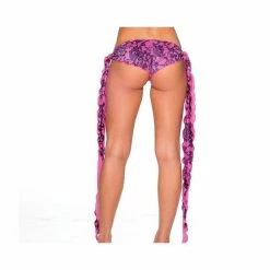 Bodyzone Apparel Floral Lace Print Ribbon Tie Booty Shorts Mix & Match