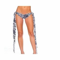 Bodyzone Apparel Floral Lace Print Ribbon Tie Booty Shorts Mix & Match