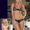Dreamgirl Embroidered Lace Sleepwear Bra & Thong Lingerie