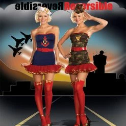 Dreamgirl Double Duty Cutie - Reversible Military Costume Costumes
