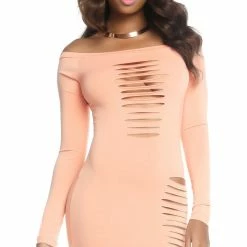 Forplay Londyn Off The Shoulder Bodycon Slash Dress