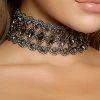 Forplay Rhinestone Fence Choker