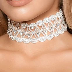Forplay Rhinestone Fence Choker