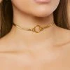 Forplay Double Strap Metal Ring Choker