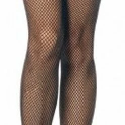 Leg Avenue Sheer Fishnet Stockings With Stretch Lace Top