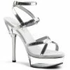 Pleaser USA Stiletto Heel Multiple Mirror Tile Strap Sandal Sexy Shoes & Boots