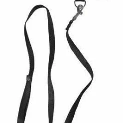 Sex & Mischief Black Leash & Collar Leather & Vinyl
