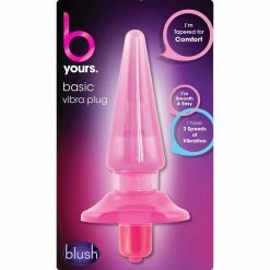 Blush Novelties B Yours - Basic Vibra Plug, Pink Rings, Beads, Plugs, & Kegel (Ben Wa Balls)