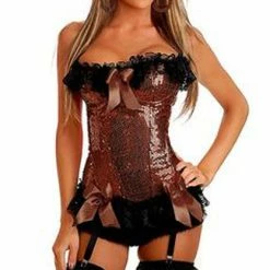 Daisy Corsets Lingerie Sequin & Ruffles Burlesque Corset