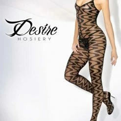 Fantasy Lingerie Zig Zag Bodystocking