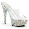 Pleaser USA Rhinestone Bejeweled 6 Inch Slide Sexy Shoes & Boots